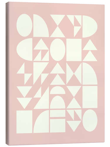 Canvastavla Geometric shapes, Blush