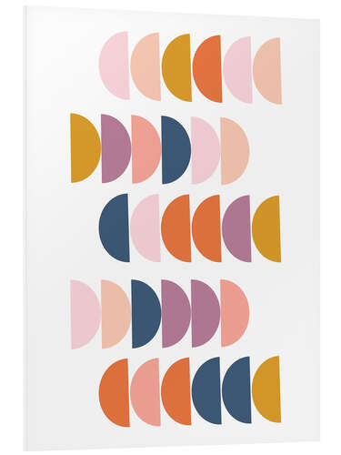 Foam board print Colorful semicircles