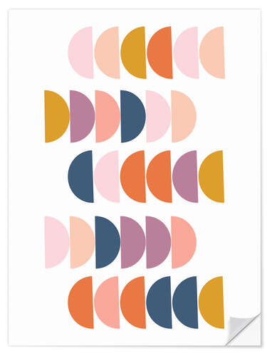 Wall sticker Colorful semicircles