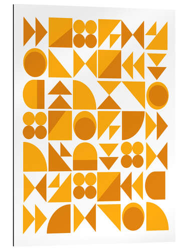 Gallery print Geometric shapes, mustard and saffron