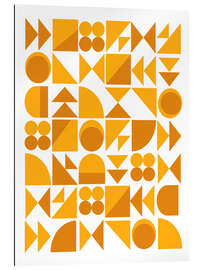 Gallery print Geometric shapes, mustard and saffron