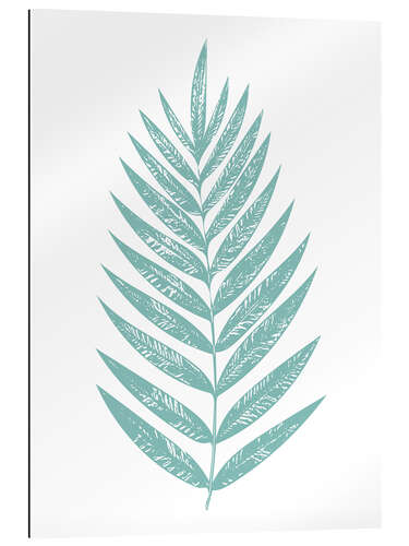 Galleritryk Turquoise palm leaf