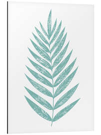 Magnettafel Türkisfarbenes Palmenblatt