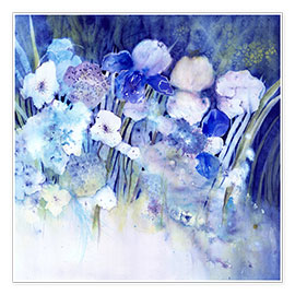 Wandbild  Frühlingsgarten mit Iris - Sabina von Arx