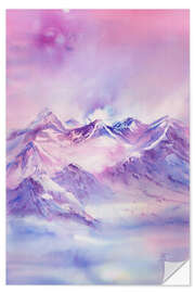 Sticker mural Alpenglow en Suisse