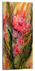 Aluminium print Exotic flowers and leaves