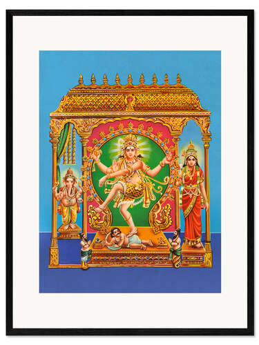 Gerahmter Kunstdruck Shiva tanzend