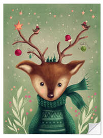 Wall sticker Sweet Christmas deer