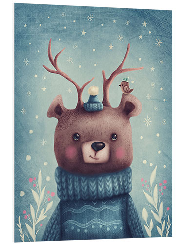 Foam board print Cute christmas bear