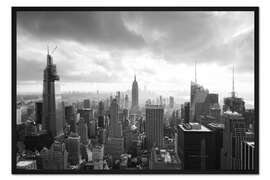 Gerahmter Kunstdruck Manhattan-Skyline und Empire State Building