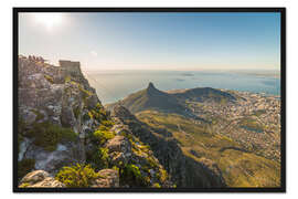 Gerahmter Kunstdruck Tafelberg im Sonnenschein