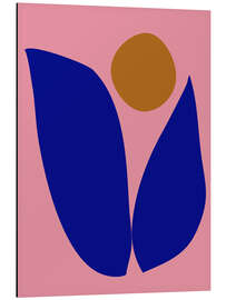 Magnettafel Abstrakte Blume in Pink und Blau