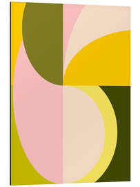 Magnettafel Abstrakte Formen in Pink und Grün