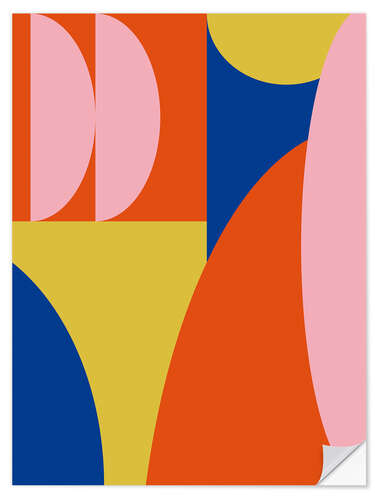 Sisustustarra Abstract Shapes in Primary Colors