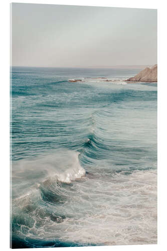 Acrylic print Wild waves on Portugal's coast