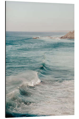 Cuadro de aluminio Olas salvajes en la costa de Portugal