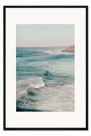 Gerahmter Kunstdruck Wilde Wellen an Portugals Küste
