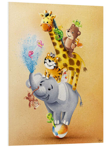 Foam board print Funny animal pyramid