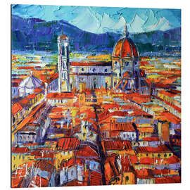 Magnettafel Blick vom Palazzo Vecchio Turm, Florenz