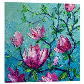 Acrylic print  Magnolias - Mona Edulesco