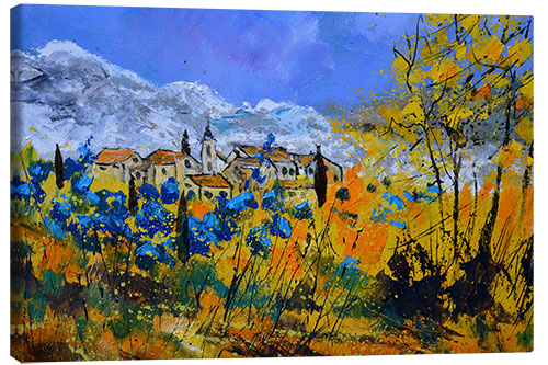 Canvas print Blue flowers in Provence