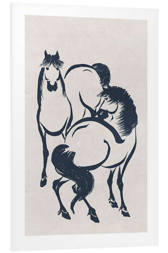 Foam board print Horses