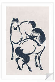 Sticker mural Chevaux