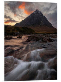 Akrylbilde Sunset at Buachaille Etive Mòr, Scotland