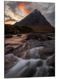 Cuadro de aluminio Atardecer en Buachaille Etive Mòr, Escocia