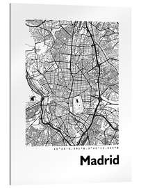 Quadro em plexi-alumínio Mapa de Madri