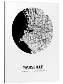 Magnettafel Stadtplan von Marseille, Kreis