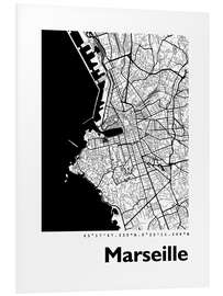 Foam board print City map of Marseille