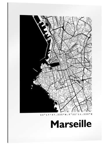 Galleritryck City map of Marseille