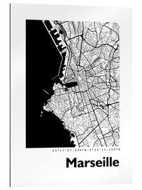 Gallery print City map of Marseille