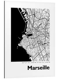 Magnettafel Stadtplan von Marseille