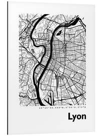 Magnettafel Stadtplan von Lyon
