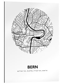 Gallery print City map of Bern, circle