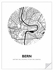 Wandsticker Stadtplan von Bern, Kreis