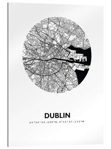 Gallery print City map of Dublin III