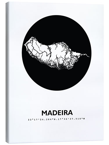 Canvas print Madeira map