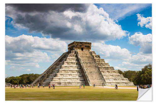 Selvklæbende plakat Chichen Itza temple, Mexico