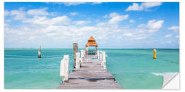 Naklejka na ścianę Jetty on the Caribbean sea