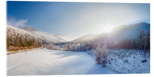 Acrylic print Winter landscape at Ebensee