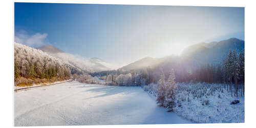 Foam board print Winter landscape at Ebensee