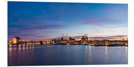 Foam board print Stralsund in the evening