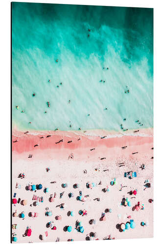 Alumiinitaulu Colorful umbrellas on Bondi Beach, Australia