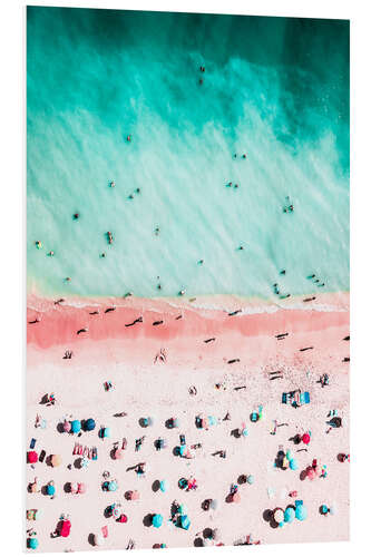 Foam board print Colorful umbrellas on Bondi Beach, Australia