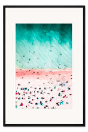 Gerahmter Kunstdruck Bunte Sonnenschirme am Bondi Beach, Australien