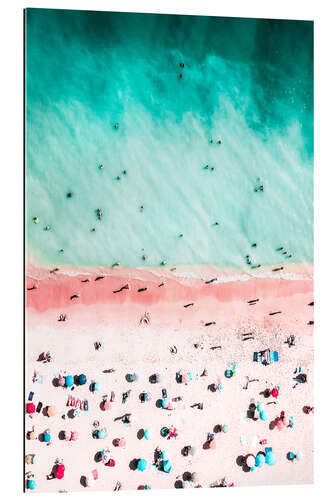 Gallery print Colorful umbrellas on Bondi Beach, Australia