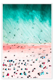 Poster  Colorful umbrellas on Bondi Beach, Australia - Radu Bercan